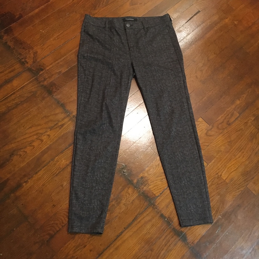 Liverpool (Stitchfix) Grey/Brown Tweed Leggings